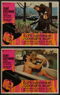 5k824 COOGAN'S BLUFF 3 LCs '68 cowboy Clint Eastwood in New York City, directed by Don Siegel!