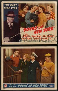 5k138 DOCKS OF NEW YORK 8 LCs '45 Leo Gorcey, Huntz Hall & East Side Kids, Wallace Ford!