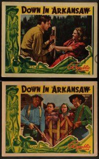 5k760 DOWN IN ARKANSAW 4 LCs '38 Weavers, Ralph Byrd, & June Storey are hillbillies in Arkansas!