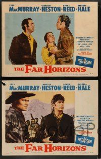 5k826 FAR HORIZONS 3 LCs '55 Charlton Heston & Fred MacMurray as Lewis & Clark + Donna Reed!