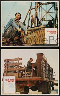 5k163 FIVE EASY PIECES 8 int'l LCs '70 Jack Nicholson, Black, Struthers, directed by Bob Rafelson!