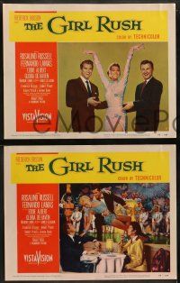5k184 GIRL RUSH 8 LCs '55 Rosalind Russell, Lamas, Albert, De Haven, Las Vegas!