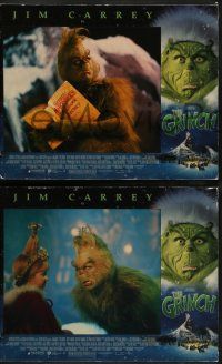 5k202 GRINCH 8 LCs '00 Jim Carrey, Dr. Seuss Christmas story directed by Ron Howard!