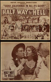 5k217 HALF WAY TO HELL 8 LCs '61 Al Adamson, David Lloyd, wacky teen western images!