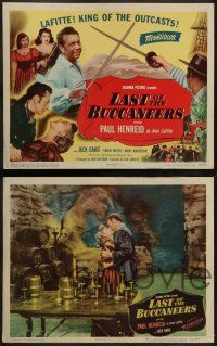 5k314 LAST OF THE BUCCANEERS 8 LCs '50 Paul Henreid as pirate Jean Lafitte, Jack Oakie