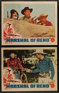 5k853 MARSHAL OF RENO 3 LCs '44 Wild Bill Elliot with gun, Gabby Hayes, western action!