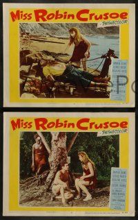 5k692 MISS ROBIN CRUSOE 6 LCs '53 George Nader, savage excitement, flaming love!