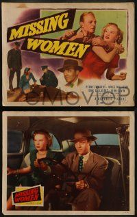 5k377 MISSING WOMEN 8 LCs '51 Penny Edwards, James Millican, cool crime images!