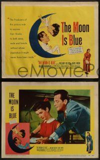 5k386 MOON IS BLUE 8 LCs '53 William Holden, virgin Maggie McNamara, directed by Otto Preminger!