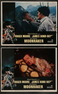5k387 MOONRAKER 8 LCs '79 Roger Moore as James Bond, Richard Kiel, Lois Chiles