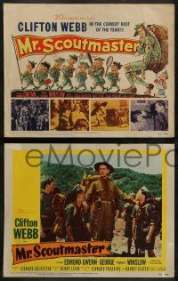 5k394 MR SCOUTMASTER 8 LCs '53 great images of Clifton Webb with Boy Scouts!
