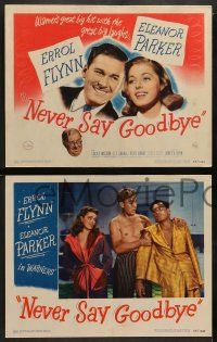 5k413 NEVER SAY GOODBYE 8 LCs '46 smiling Errol Flynn & pretty Eleanor, S.Z. Sakall!