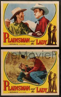 5k858 PLAINSMAN & THE LADY 3 LCs '46 Wild Bill Elliott & Red Barry, Pony Express!