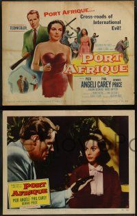 5k449 PORT AFRIQUE 8 LCs '56 great images of Phil Carey, sexy Pier Angeli, Dennis Price!