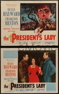 5k450 PRESIDENT'S LADY 8 LCs '53 sexy adulteress Susan Hayward, Charlton Heston, Faye Bainter!