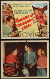 5k457 RAIDERS OF TOMAHAWK CREEK 8 LCs '50 Charles Starrett as the Durango Kid & Smiley Burnett