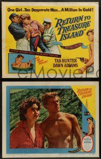 5k466 RETURN TO TREASURE ISLAND 8 LCs '54 great images of Tab Hunter & sexy Dawn Addams!