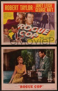 5k475 ROGUE COP 8 LCs '54 Robert Taylor, George Raft, sexy Janet Leigh is a thing called temptation