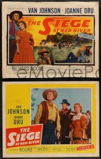 5k508 SIEGE AT RED RIVER 8 LCs '54 Van Johnson & pretty Joanne Dru in western action!