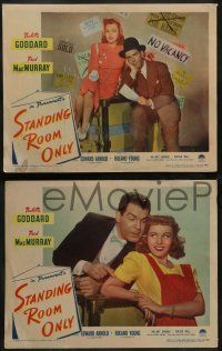 5k538 STANDING ROOM ONLY 8 LCs '44 sexy housemaid Paulette Goddard, Fred MacMurray!