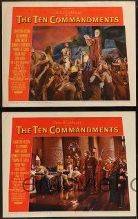5k574 TEN COMMANDMENTS 8 LCs '56 Cecil B. DeMille classic starring Charlton Heston & Yul Brynner!