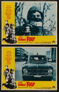5k611 VIOLENT FOUR 8 LCs '68 Gian Maria Volonte, Italian bank robbery, all in a day's work!