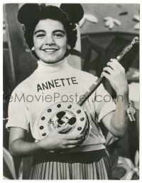 5m135 ANNETTE FUNICELLO TV 5.75x7.5 still '58 portrait with Mouseketeer ears & Mickey Mouse banjo!