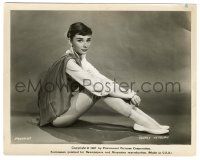 5m141 AUDREY HEPBURN 8x10.25 still '57 full-length steated portrait of the beautiful leading lady!