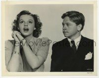 5m143 BABES IN ARMS 8x10 still '39 Mickey Rooney stares at pretty Judy Garland singing!