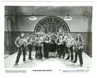 5m188 BLUES BROTHERS 8x10 still '80 John Belushi & Dan Aykroyd with Blues Bros. band in prison!