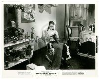 5m198 BREAKFAST AT TIFFANY'S 8x10 still R65 beautiful Audrey Hepburn knitting in rocking chair!