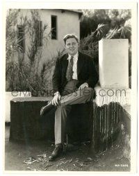 5m245 CHARLES LAUGHTON 8x10 key book still '30s great posed portrait sitting outside his home!