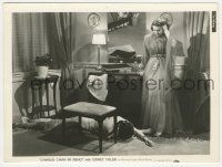 5m251 CHARLIE CHAN IN RENO 7.5x10.25 still '39 Pauline Moore frightened by dead woman on floor!