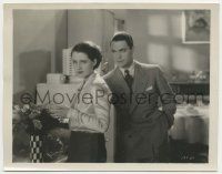 5m306 DIVORCEE 8x10.25 still '30 Chester Morris eyes Norma Shearer standing by flowers!
