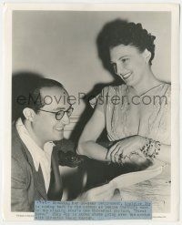 5m353 FIRST LOVE candid 8x10 still '39 Leatrice Joy comes out of long retirement as Durbin's aunt!