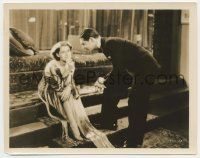5m371 FREE SOUL 8x10.25 still '31 Clark Gable leans over to pretty Norma Shearer sitting on stairs!