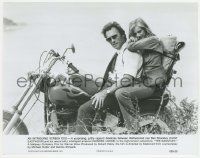 5m393 GAUNTLET 7.5x9.5 still '77 great c/u of Clint Eastwood & Sondra Locke on motorcycle!