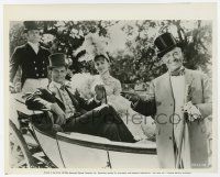 5m399 GIGI 8.25x10.25 still R64 Maurice Chevalier, Leslie Caron & Louis Jourdan in carriage!