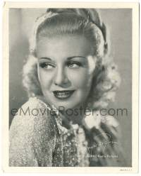 5m404 GINGER ROGERS promo 8x10 still '30s great portrait for J.C. Penney with fascimile signature!