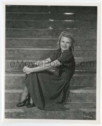 5m401 GINGER ROGERS 8.25x10 still '39 seated portrait on stairs from Bachelor Mother by John Miehle!