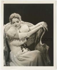 5m433 GRETA GARBO deluxe 8x10 still '30s wonderful seated portrait by Clarence Sinclair Bull!