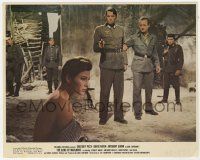 5m037 GUNS OF NAVARONE color 8x10 still R66 Niven stops Nazi Peck from shooting naked Gia Scala!