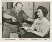 5m436 GUYS & DOLLS candid 8.25x10 still '55 Stubby Kaye pours Jean Simmons a glass of Coke!