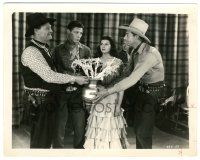 5m451 HIT THE SADDLE 8x10 still '37 close up of young Rita Hayworth with The Three Mesquiteers!