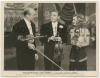 5m454 HOLLYWOOD CANTEEN 8x10.25 still '44 Bette Davis by microphone with Jack Benny & violinist!