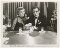 5m480 IN A LONELY PLACE 8.25x10 still '50 Humphrey Bogart & Gloria Grahame sitting in nightclub!