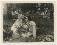5m540 LA BOHEME 8x10.25 still '26 Lillian Gish & John Gilbert having a romantic picnic!