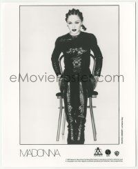 5m599 MADONNA 8x10 music publicity still '95 leather outfit from Human Nature video by Lorraine Day!