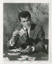 5m636 MISTER CORY 8x10 still '57 best c/u of professional poker player Tony Curtis w/cards & chips!
