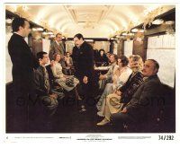 5m063 MURDER ON THE ORIENT EXPRESS 8x10 mini LC #6 '74 Agatha Christie, entire cast in train car!